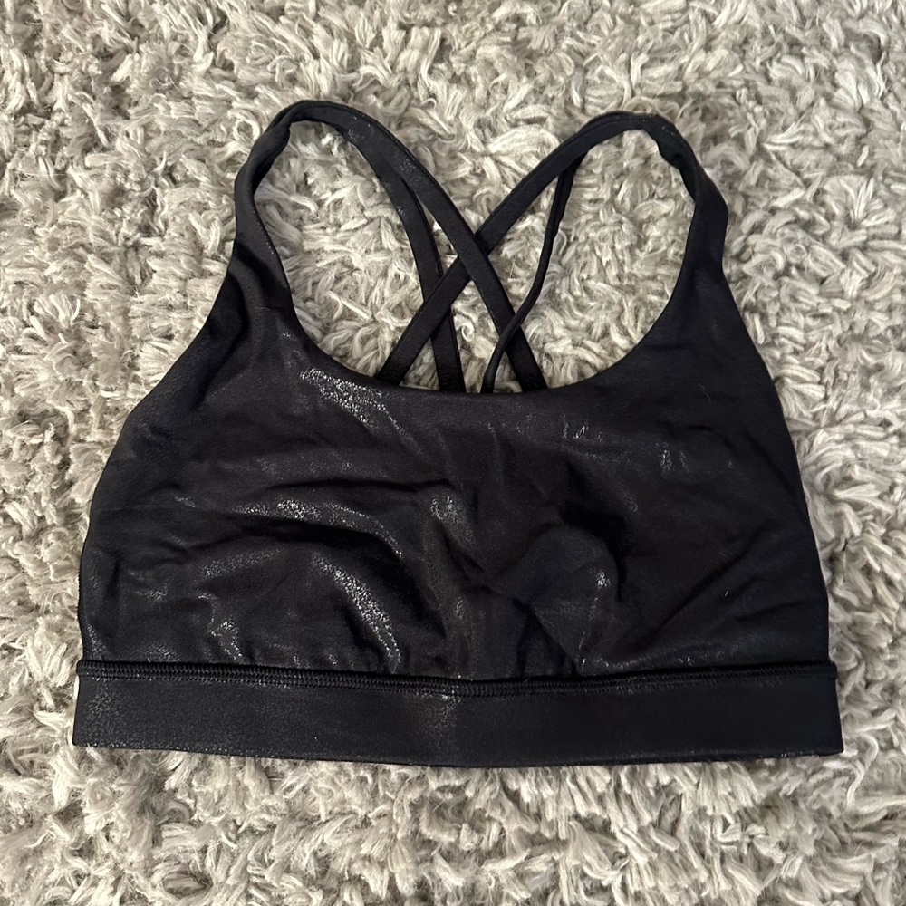 Lululemon Faux Leather Sports Bra